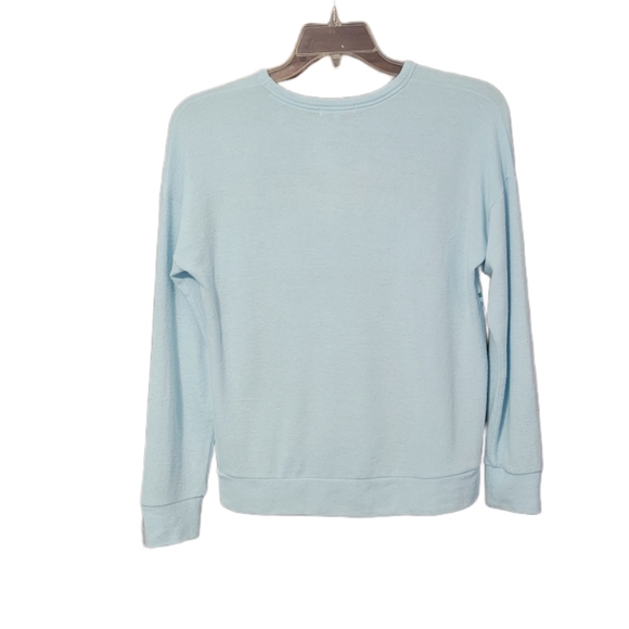 NWT PJ Salvage  Women's Size M Pullover  Long Sleeve  Graphic Sweater  Blue - Picture 2 of 4